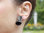 Silber-Ohrringe Schmetterling mit Onyx