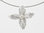 Silver Pendant Pearl Bloom