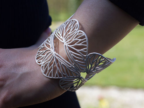Silver bracelet Butterfly Dance
